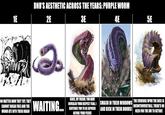 1E DND'S AESTHETIC ACROSS THE YEARS: PURPLE WORM 2E 3E 4E 5E NO MATTER HOW THEY TRY, THEY CANNOT BREAK FREE AND THE WORM ATE INTO THEIR BRAIN WAITING... SINCE, MY FRIEND, YOU HAVE REVEALED YOUR DEEPEST FEAR, I SENTENCE YOU TO BE EXPOSED BEFORE YOUR PEERS! SMASH IN THEIR WINDOWS THE EVIDENCE UPON THE DICE IS AND KICK IN THEIR DOORS! NEED FOR THE DM TO RETIRE! INCONTROVERTIBLE, THERE'S NO