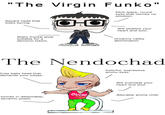 "The Virgin Funko" Square head that looks boring. Pitch-black, round eyes that convey no emotion. Static frontal pose suitable for a demonic totem. A Will swallow your heart and soul. Uncanny valley abomination The Nendochad Cute baby head that demands your kisses. Colorful, expressive animu eyes. Will overheat your heart and soul. OUCH! Adorable anime chibi Comes in detachable, dynamic poses.