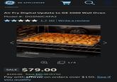 GE GE APPLIANCES ! Q LIVIN Air Fry Digital Update to GE 5000 Wall Oven Model #: DGSNOCAFA2 1.7 (6) Write a review EasyWash REMOVABLE TRAY (+) 1/4 SALE $79.00 $159.00 Save $80.00 (51%) Pay with affirm) on orders over $150. See if you qualify