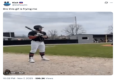 X user @kishswim tweeted, "Bro this gif is frying me" alongside the Tung Tung Tung Sahur Baseball GIF.