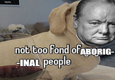 not too fond of ABORIG- -INAL people