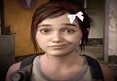An "Ellie Smirk" image used a "reaction image":https://knowyourmeme.com/memes/reaction-images and "exploitable":https://knowyourmeme.com/memes/exploitables on social media. It shows "_The Last of Us_":https://knowyourmeme.com/memes/subcultures/the-last-of-us "video game":https://knowyourmeme.com/memes/cultures/gaming character Ellie Williams smirking and looking directly at the viewer. 