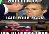 YOUR BIH JUST ΠΕΙ MA LAID FOUR EGGS @limpbizkitfan2010 @junt master steezin THIS JIT CRACKS BIRDS