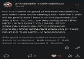 janknabobfdi-xxxnitrodarkxxx Oct 28 huh that wasnt as good as the first two seasons and didnt have much strategy but i still like i- wait did im pretty sure i have it on the japanese dub why is the- no... no... are they doing what i thin- NETFLIX NO DON'T YOU DARE- STOP SPEAKING ENGLISH STOP SPEAKING ENGLISH STOP SPEAKING ENGLISH PLEASE DONT DO THIS NETFLIX NOOOOO00- #do good american remakes even exist #alice in borderland #aib season 3 #aib #alice in bordeland season 3 #netflix о 3 12