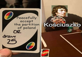 Peacefully accept the partition Kościuszko of poland OR draw 25 imgflip.com UNO