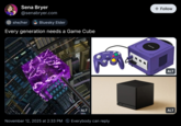 Sena Bryer @senabryer.com ①she/her Bluesky Elder Every generation needs a Game Cube 团 101 ALT November 12, 2025 at 2:33 PM Everybody can reply + Follow ALT ALT
