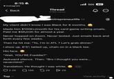 8:15 Instagram < Back Thread 376K views ■ 5G 92 entrepreneurlife 1d My client didn't know I was Black for 8 months. Made him $100K+/month for his card game writing emails. Paid me $5K/mth for almost a year. Never hopped on Zoom. Never texted. Just emails back and forth every few weeks. Then he hit me: “Yo, I'm in ATL ? Let's grab dinner.” I show up. 6'5", tatted up, chain on in a black tee. His face. "Wait. YOU'RE Freddie?" Awkward silence. Then: "Bro I thought you were... nevermind." Translation: He thought I was white. 2.2K Q 196 Тор 1/3 26 > 29 View activity