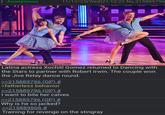 : Anonymous 11/12/25(Wed)21:12:22 No.215889796 111 Latina actress Xochitl Gomez returned to Dancing with the Stars to partner with Robert Irwin. The couple won the Jive Relay dance round. >>215889796 (OP) # >fatherless behavior >>215889796 (OP) # I want to bite her calves >>215889796 (OP) # Why is he so jacked? >>215889806 # Training for revenge on the stingray