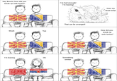 Hey Bosnia, how did you break up with Serbia? I've had enough! I'm leaving! Woah Yup Over my dead body! That can be arranged! How did you break up with Serbia? I'm leaving Ok Something similar