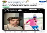 Justmemesforg r/JustMemesForUs u/Ok Strike5478. 2d Join If he's ugly, it's harassment. If he's hot... it's flirting and romance. FAXX Woman Follow The guy I want in my dm Vs the guy in my dm 204 416 Д