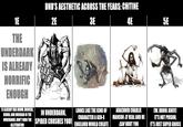 1E THE UNDERDARK IS ALREADY HORRIFIC ENOUGH DND'S AESTHETIC ACROSS THE YEARS: CHITINE 2E 3E 4E 5E 1E ALREADY HAS DROW, DRIDERS, DERRO, AND DUERGAR IN THE 588841 LOOKS LIKE THE KIND OF CHARACTER A GEN-X IN UNDERDARK, UNDERDARK. DON'T RUIN THE SPIDER CRUSHES YOU! EDGELORD WOULD CREATE ALLITERATION ARACHNID CHARLIE MANSON IS REAL AND HE CAN HURT YOU EW, DROOL KNIFE! IT'S NOT POISON, IT'S JUST SUPER GROSS