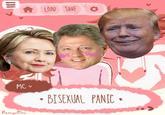 X user @nopesignal posted a meme showing Bill Clinton experiencing "Bi-panic" at the sight of Hillary Clinton and Donald Trump.