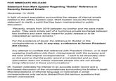 Statement issued by Mark Epstein denying that his email about "Donald Trump blowing Bubba" was made in reference to former U.S. President Bill Clinton.
