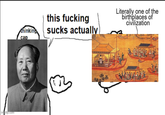 imgflip.com thinking cap this f------ sucks actually Literally one of the birthplaces of civilization