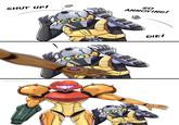 A piece of art by X user CanadianAniGuy. In the comic, Samus defends Myles.