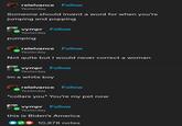 relelvance Follow Yesterday Someone should invent a word for when you're jumping and popping vympr Follow Yesterday pumping relelvance Follow Yesterday Not quite but I would never correct a woman vympr Follow Yesterday im a white boy relelvance Follow Yesterday *collars you* You're my pet now vympr Follow Yesterday this is Biden's America 10,878 notes