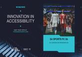 NOMINEE INNOVATION IN ACCESSIBILITY CAST YOUR VOTE AT THEGAMEAWARDS.COM THE GAME AWARDS DEC 11 Realmadrid UEFA CHAMPIONS LEAGUE Emirates FLY BETTER UEFA CHAMPIONS I EA SPORTS FC 26 EA CANADA/EA ROMANIA/EA UEFA CHA I