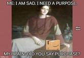 ME: I AM SAD. I NEED A PURPOSE. CDale 2/25 Albert Herter MY BRAIN: DID YOU SAY PURCHASE?