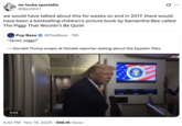 A "quote-tweet":https://knowyourmeme.com/memes/quote-retweets-qrts joking about "Donald Trump":https://knowyourmeme.com/memes/people/donald-trump saying, "Quiet, piggy," to a female Bloomberg reporter in November 2025.