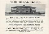 THE IDEAL HOME PRICE £545 COMPLETE NO ROAD SURVEY OR LEGAL CHARGES Repayments 14/8 per week Deposit £27. See this astounding value on the Narborough Road, 200 yards past Coalpit Lane Bus Terminus. Within easy reach of the City Centre. Three Bedrooms, Two Reception Rooms, Tiled Kitchenette fitted with Four-in-one Gas Washer. Tiled Bathroom. Call and Inspect the Show House which is open daily till 8 p.m. The Rossall Building Co. LIMITED NARBOROUGH ROAD (200 yards past Coalpit Lane) Telephone No. 34374
