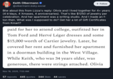 Keith Olbermann responded to Ryan Lizza alleging that he paid for Olivia Nuzzi's college and room and board when she first moved to New York. Olbermann and Nuzzi have a 34-year age difference. 