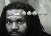 A "Son" meme showing a "LeBron James":https://knowyourmeme.com/memes/people/lebron-james with a beard, reading, "Son 😭😭😭😭😭" as the caption in the "image macro":https://knowyourmeme.com/memes/image-macros.