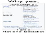 Why yes, National Socialist Party Partido Pambansang Sosyalista Leader Founder Founded Dissolved Merger of Ideology Political position Emilio Aguinaldo Jose Timog Alfonso Mendoza Pablo Manlapit Pedro Abad Santos Miguel Cornejo June 25, 1935 1936 Sakdalistas Radical Party Laborista Party Partido Komunista Fascist Party Civil Union Filipino nationalism Populism Anti-imperialism Anti-Americanism Agrarian socialism Left-wing to right-wing Politics of the Philippines Political parties - Elections I am a National Socialist
