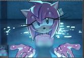 A comic referencing the Reze Arc pool scene. It imagines Amy Rose in the pool.