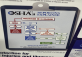 posed by 29 initiate an es are entitled to request access OSHA'S REPORTING EXPLAINED WORKER IS INJURED WAS IT FATAL? NO YES WAS THE REPORT TO OSHA WITHIN 8 HOURS WORKER ADMITTED TO A HOSPITAL? YES REPORT TO OSHA WITHIN 24 HOURS NO WAS THERE AN AMPUTATION? NO YES DID SOMEONE LOSE AN EYE? NO REPORT REQUIRED NO HOW DO I REPORT? Call 1-800-321-OSHA (6742) or your local OSHA office Report online at www.osha.gov/report_online This notice is intended to comply with the employee notification requirements of 29 CFR 1904.35. rotection for I Injuries and Unesses YOU Your Record Safety D