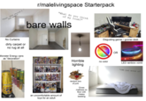 add next?" "Guys, what should I No Curtains dirty carpet or no rug at all Monster Energy cans as "decoration" VR45 MONSTE ENERG r/malelivingspace Starterpack "What do you think of my room?" bare walls Disgusting gamer / gooner desk Horrible lighting no color an uncomfortable amount of toys for an adult random box of junk Gross mattress on floor with messy bedding OR Govee LED rainbow vomit "28M just moved in"