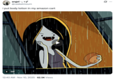 A "tweet":https://knowyourmeme.com/memes/sites/twitter-x using the Marceline Breast Enlargement GIF, showing the "_Adventure Time_":https://knowyourmeme.com/memes/subcultures/adventure-time character Marceline the Vampire Queen.