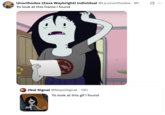 A "tweet":https://knowyourmeme.com/memes/sites/twitter-x using the non-Rule 34 version of the Marceline Breast Enlargement GIF.