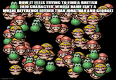 HOW IT FEELS TRYING TO FIND A BRITISH JOJO CHARACTER WHOSE NAME ISN'T A MUSIC REFERENCE (OTHER THAN JONATHAN AND GEORGE] imgflip.com
