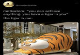 @moriartyside motivators: "you can achieve anything, you have a tiger in you" the tiger in me: