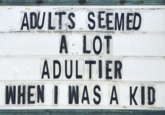 ADULTS SEEMED A LOT ADULTIER WHEN I WAS A KID