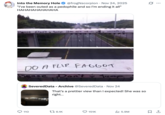 X user @frogNscorpion posted an image that shows the words "Do a flip f--got" scrawled on the side of a bridge in response to @SeveredData's post.