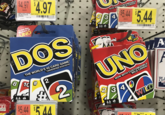 UNO DARE! GAM MC の RETAIL PRICE $4.97 $4.97 EACH 0960-0007-0016 UNO DOS 88796162938 FRM36 Cap 26 1.0EA AD 568469683 From the Makers of UNO 2-10 WILD CARDS! NOW WITH CUSTOMIZABLE 334 2-10 7+ RETAIL PRICE $5.44 $5.44 EACH 0960-0007 0017 UNO CARD GAME 7820602001 42003 1.0EA attel AMES™ DOS 8 10 THE WORLD'S #2 CARD GAME* RETAIL PRICE $5.44 $5 44 EACH 2 *UNVERIFIED STATISTIC 2 TM UNO UNO WILD CARDS! NOW WITH CUSTOMIZABLE 234 2-10 7+ WILD A PLA CA S A RETAIL PRICE