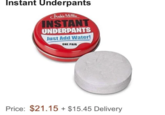 Instant Underpants Archie McFee INSTANT UNDERPANTS Just Add Water! ONE PAIR Price: $21.15 + $15.45 Delivery