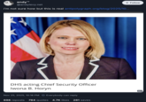 Bluesky user @andylevy.net tweeted, "i’m not sure how but this is real," alongside a photo of then-acting DHS Chief of Security Iwona B. Horyn.