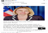 X user @feraljokes tweeted a photo of Chief Security Officer Iwona B. Horyn, writing, "There is a real human at DHS named," and gathering over 3,000 likes in a day.