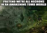 PRETEND WE'RE ALL NECRONS IN AN AWAKENING TOMB WORLD imgflip.com