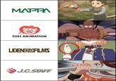 MAPPA TOEI ANIMATION LIDEN FILMS J.C.STAFF 654321