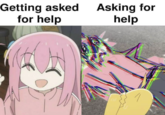 Getting asked for help Asking for help