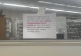 Walgreens INSIDE PHARMACY IS CLOSED FOR THE REST OF THE DAY BUT DRIVE THROUGH IS STILL OPEN. IF YOU DO NOT HAVE A CAR OR A BIKE, PLEASE USE UBER. THANK YOU.