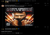 Insomniac Games Q1.7K [ 2.4K @insomniacgames - Sep 26 49K VenturousGamer @VenturousGamer - Sep 26 But we still have this as a failsafe. X-MEN ORIGINS WOLVERINE™ UNCAGED EDITION MATURE M ACTIVISION lil 3.4M 0... 271 136 77K Insomniac Games @insomniacgames Legendary game. 2:05 PM - Sep 26, 2025 - 54.4K Views