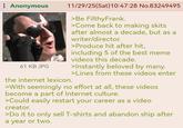 : Anonymous 61 KB JPG 11/29/25(Sat) 10:47:28 No.83249495 the internet lexicon. >Be Filthy Frank. >Come back to making skits after almost a decade, but as a writer/director. >Produce hit after hit, including 5 of the best meme videos this decade. >Instantly beloved by many. >Lines from these videos enter >With seemingly no effort at all, these videos become a part of Internet culture. >Could easily restart your career as a video creator. >Do it to only sell T-shirts and abandon ship after a year or two.