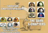 SUCCESOR CHAPTER POPULARITY 85 SMALL COOL CHAPTERS WITH INTERESTING CONCEPTS AND SCHEMES THE SAME 6 CHAPTERS