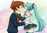 Mega Man Battle Network x Vocaloid: Rockman Exe and Hatsune Miku kiss
Capcom
