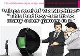 // Slickworld adventures are a great way to port adventures from other RPG systems into Mothership. *slaps roof of VR Machine* "This bad boy can fit so many other games in it" imgflip.com
