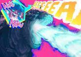 Artwork by @pkblitz. The art shows Miku and Godzilla shooting a beam together.